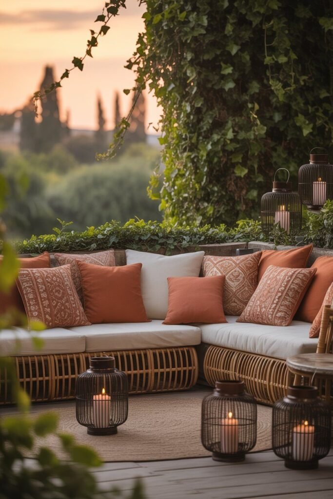 Vibrant boho outdoor lounge 2 vibrant boho outdoor lounge decor setup
