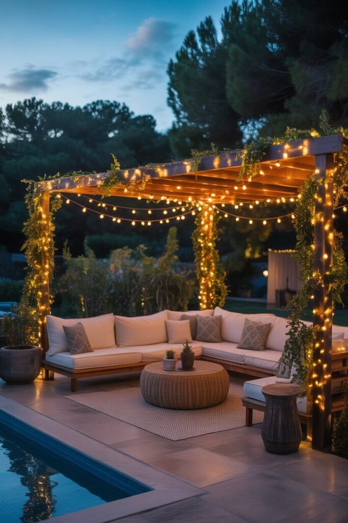 Vibrant boho outdoor lounge 12 fairy lights vibrant boho outdoor lounge.