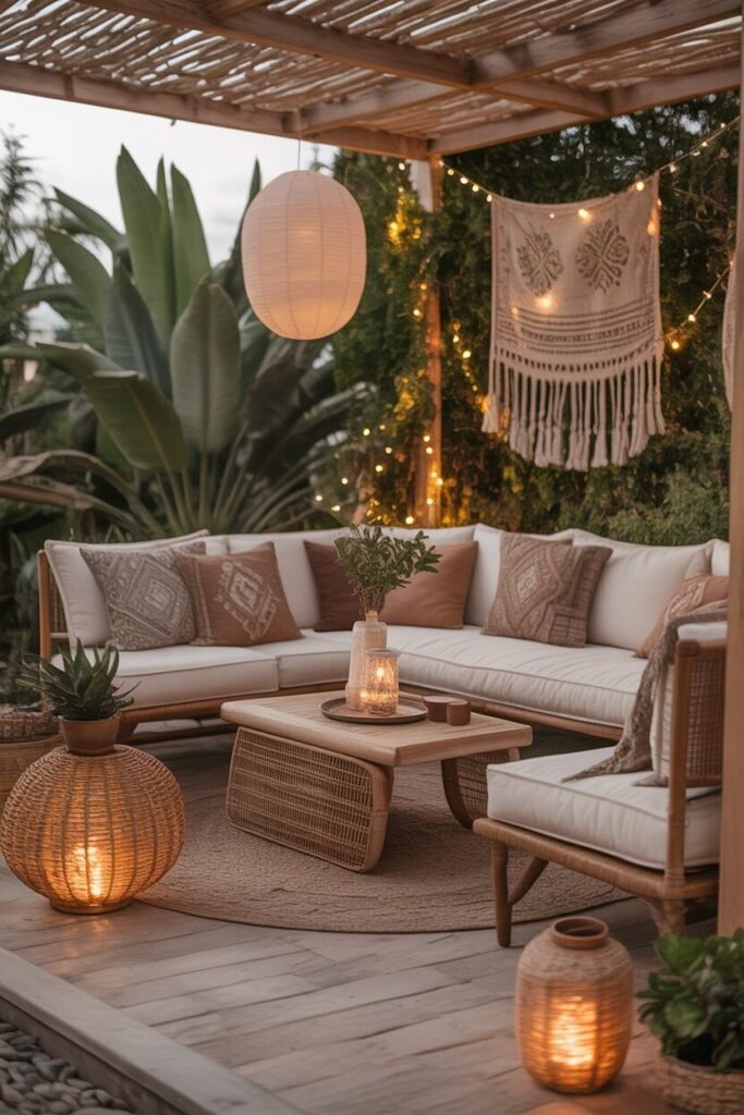 Vibrant boho outdoor lounge 15 global accents vibrant boho outdoor lounge.