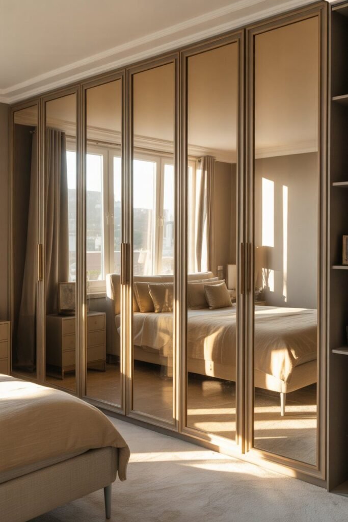 Wardrobes design 4 mirrored wardrobes design for bedroom.