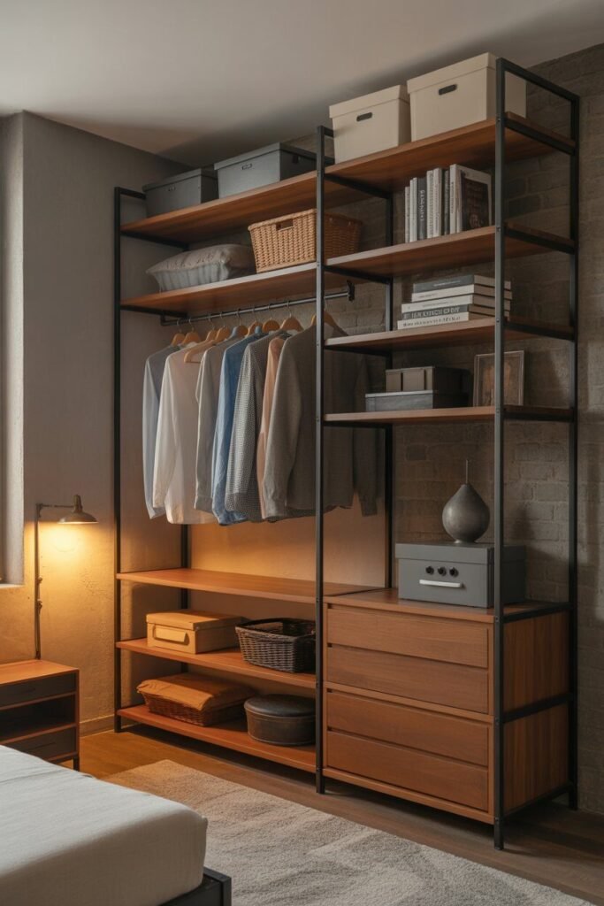 Wardrobes design 14 industrial metal frame wardrobes design.