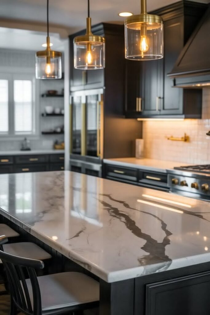 Dark kitchen ideas 14 dark kitchen island design ideas.