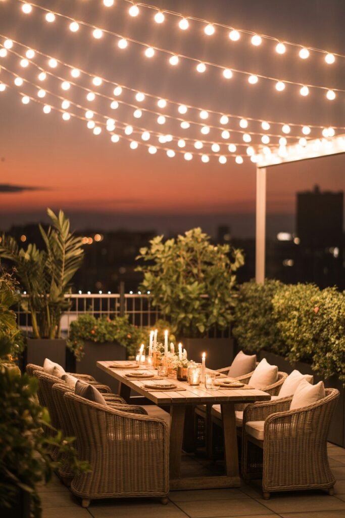 Luxurious rooftop terrace ideas 11 Luxury rooftop dining terrace.