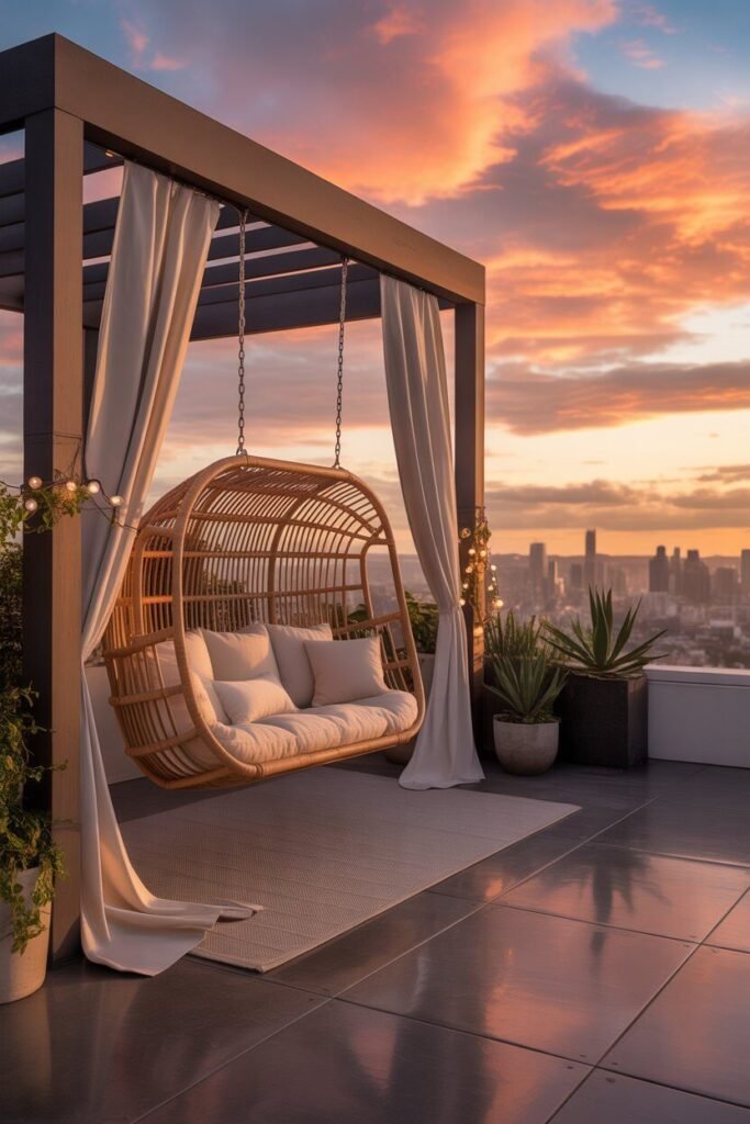 Luxurious rooftop terrace ideas 13 Built-in seating rooftop terrace idea.