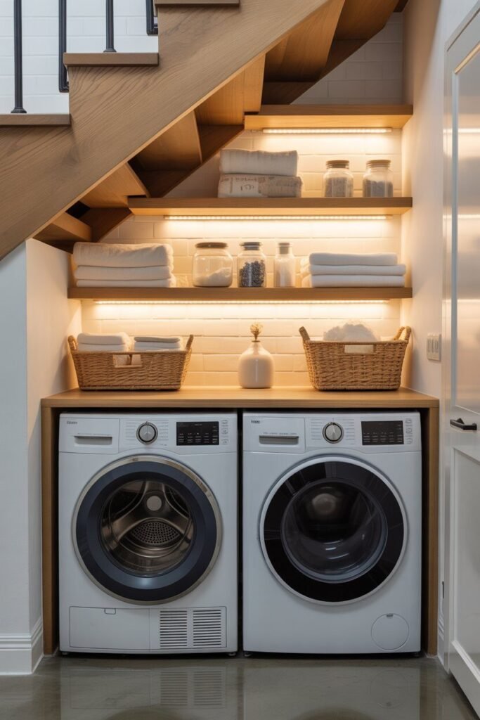 Understairs decor ideas 7 laundry area understairs decor ideas.