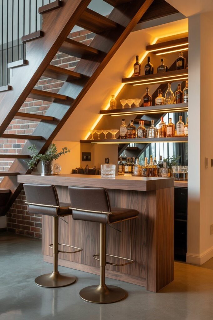 Understairs decor ideas 14  mini bar understairs decor ideas.
