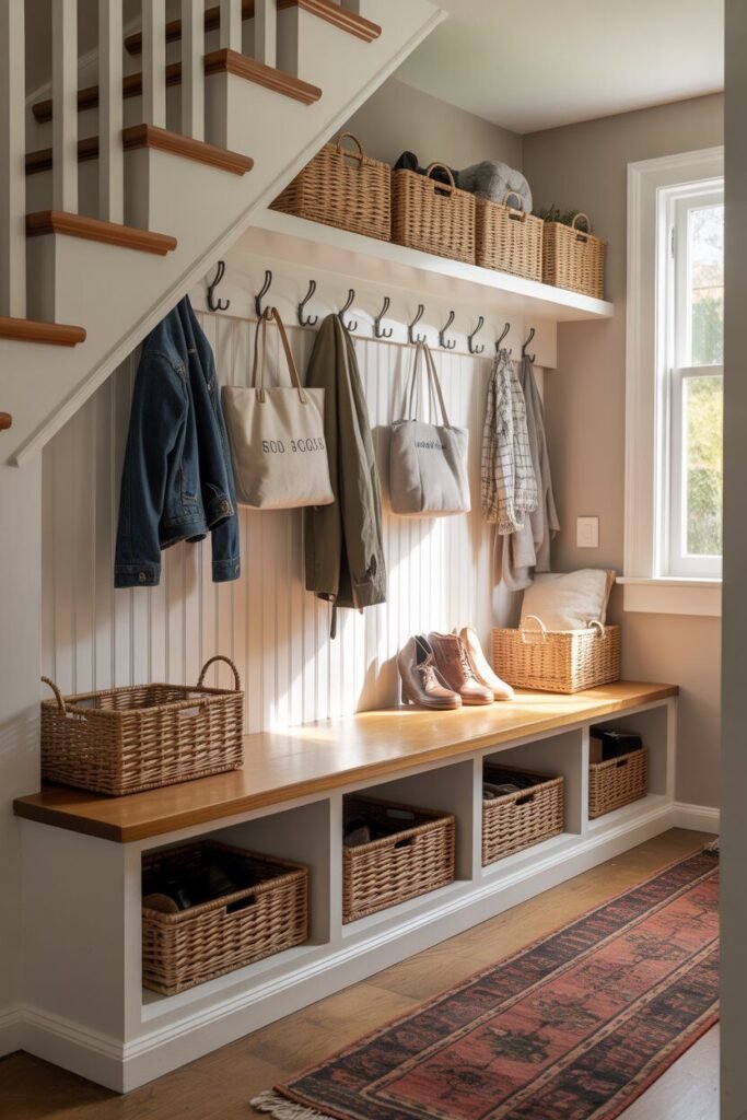 Understairs decor ideas 16  mudroom storage understairs decor ideas.