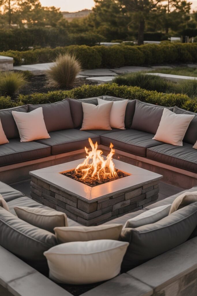 Modern backyard garden design 3 modern backyard garden design seating area