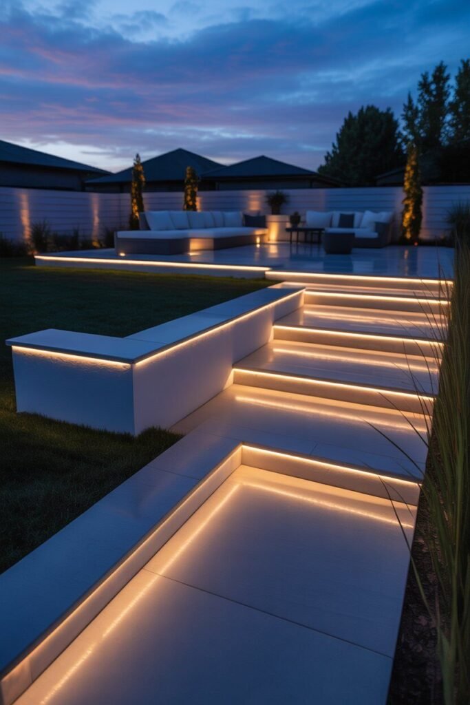 Modern backyard garden design 9 modern backyard garden design lighting