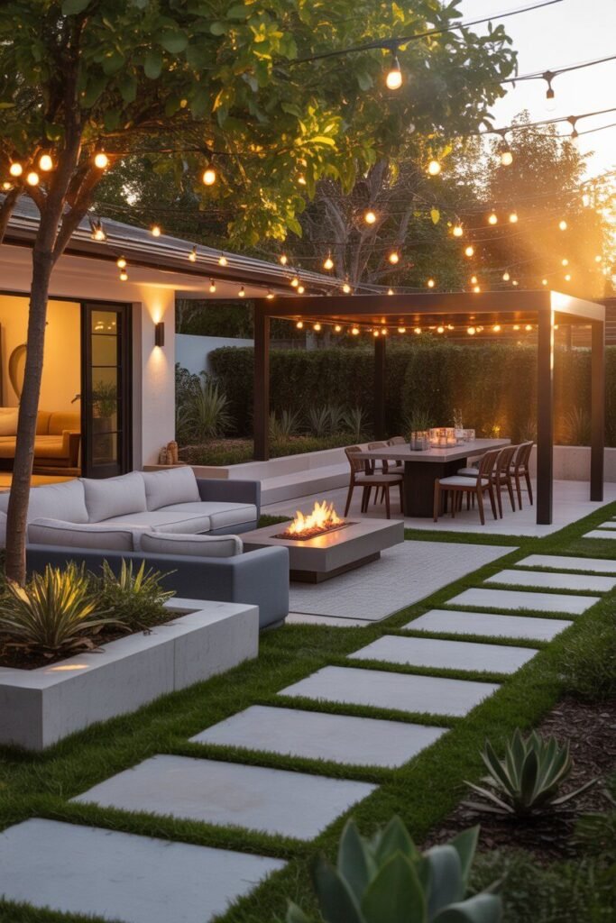 Modern backyard garden design 16 modern backyard garden design full view