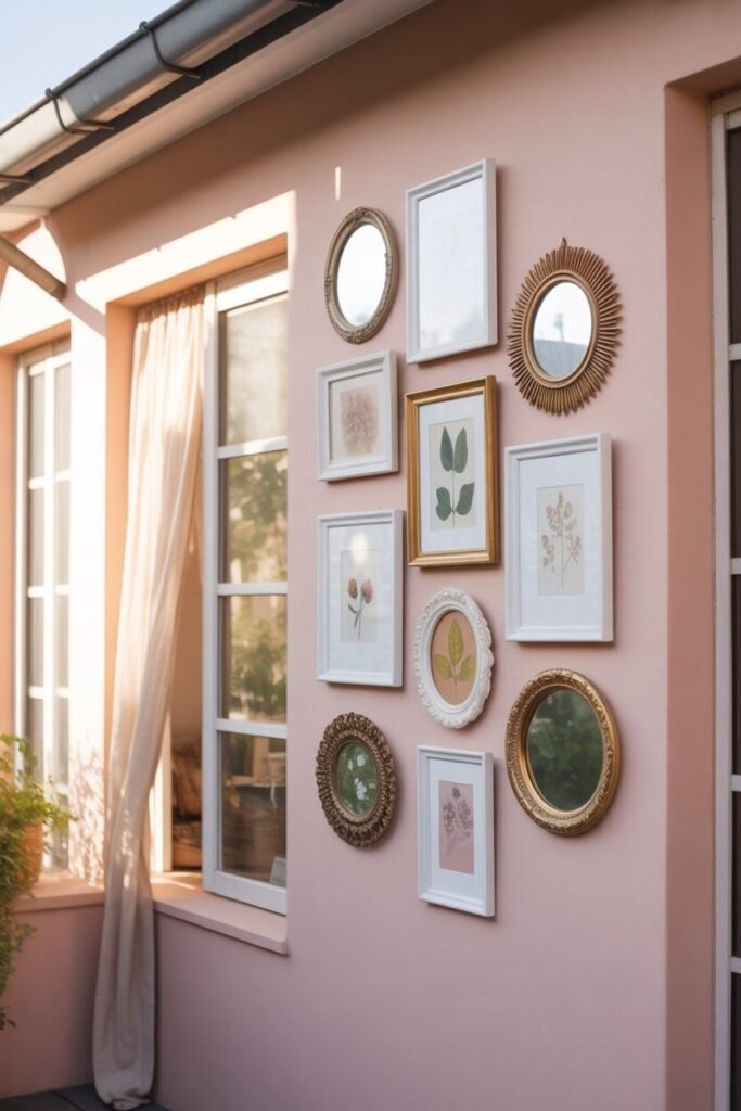 pink balcony aesthetic wall art
