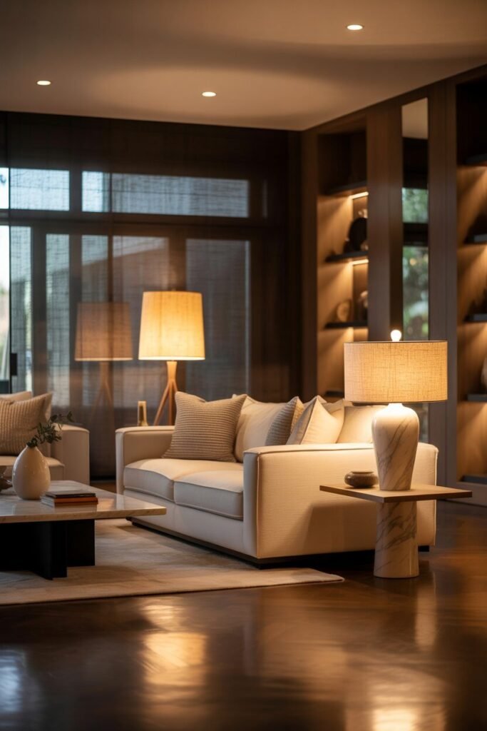 luxury white and black living room 8 lighting in luxury white and black living room