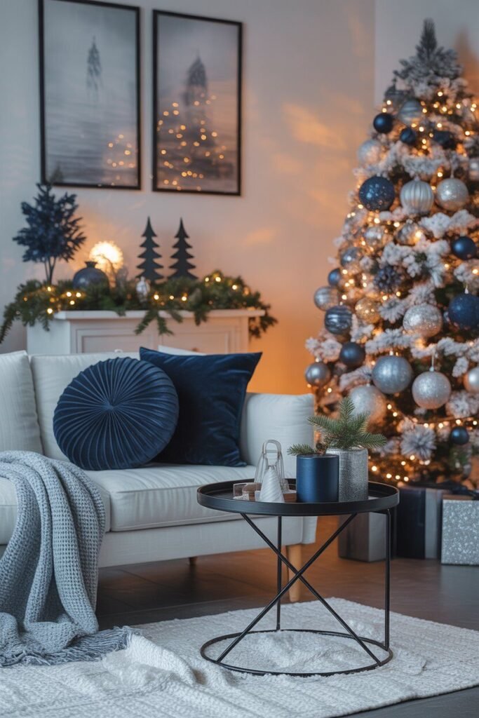 Blue christmas decor 8 modern home blue christmas decor