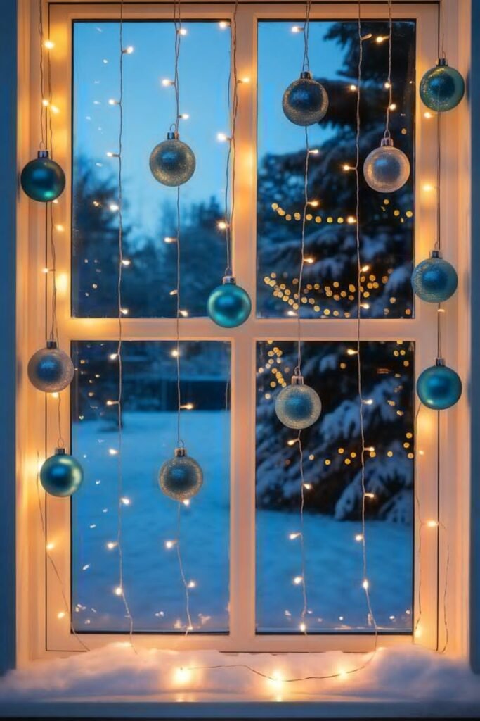 Blue christmas decor 14 blue christmas decor window design