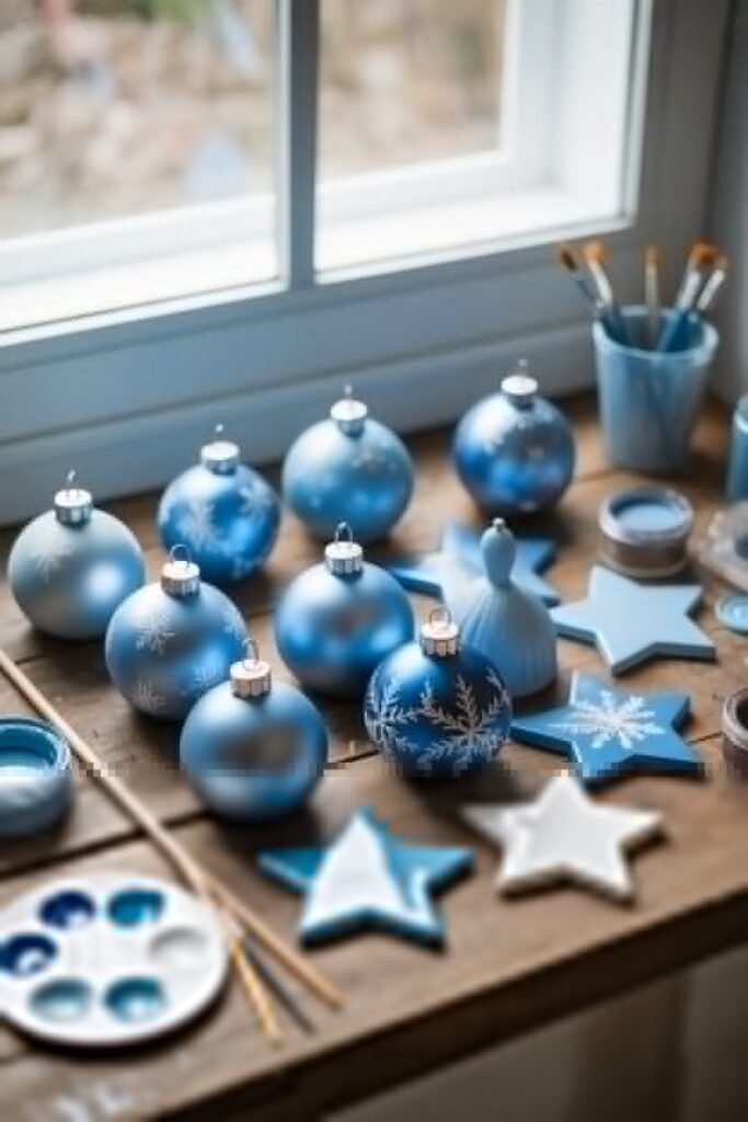Blue christmas decor 15 diy blue christmas decor ornaments