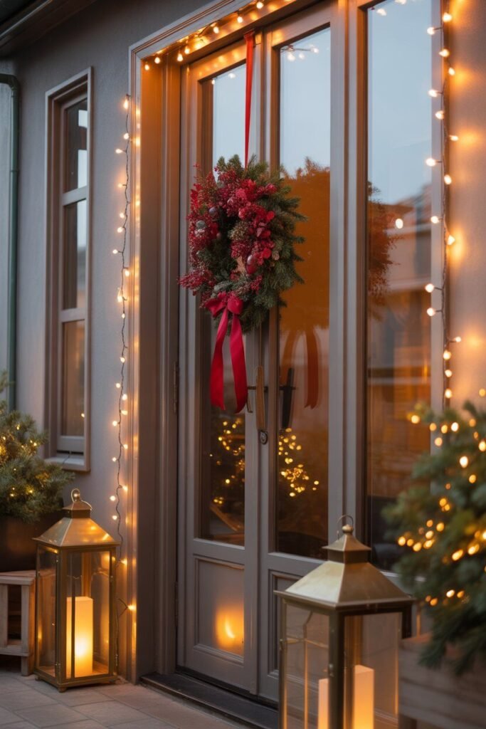 red christmas balcony 9 festive doorway red christmas balcony