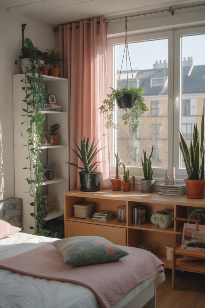 dreamy teenager room 14 Dreamy teenager room with plants