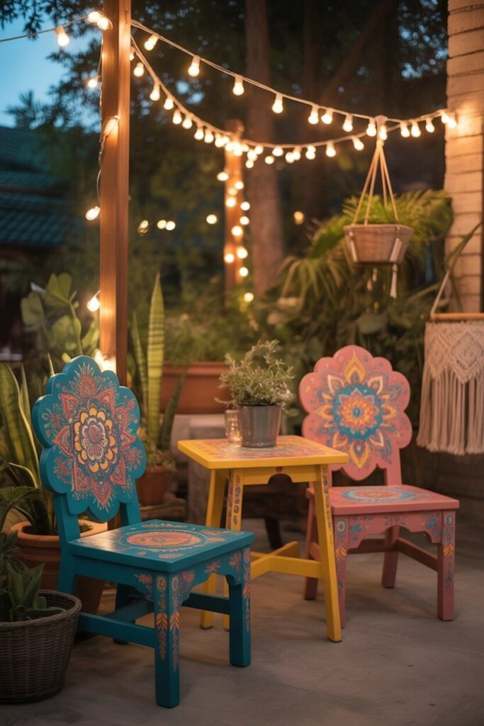 Different colorful boho outdoor garden ideas for night 17 colorful garden furniture boho night