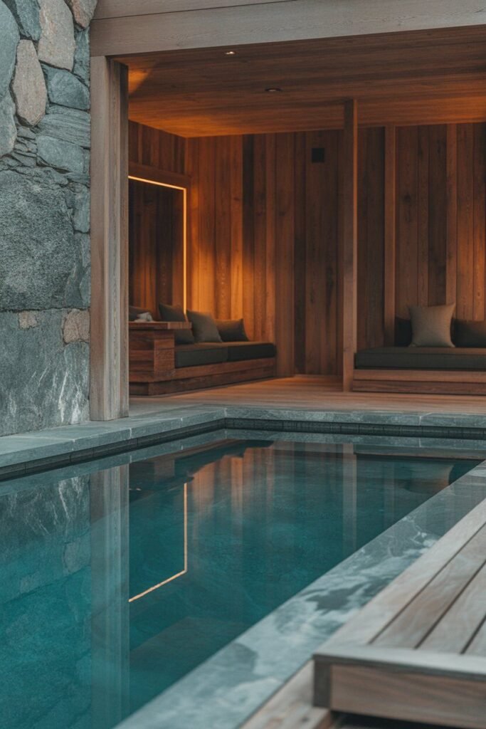luxury indoor pool ideas 6 warm wood luxury indoor pool ideas