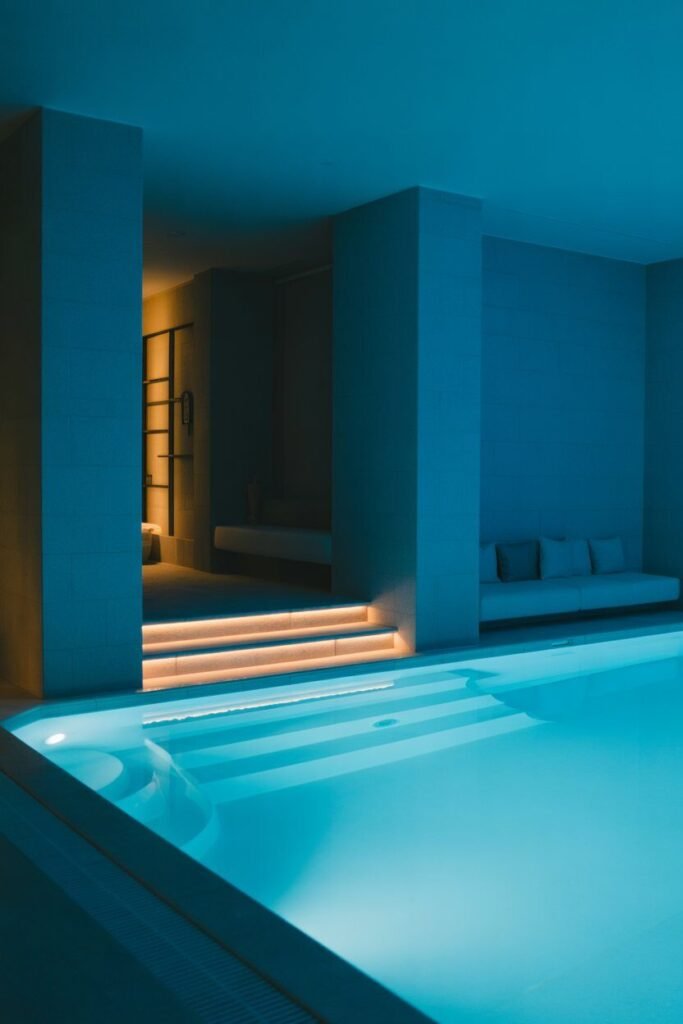 luxury indoor pool ideas 15 evening lighting luxury indoor pool ideas