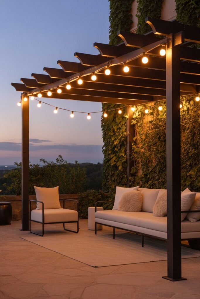 outdoor pergola with lights 5 outdoor pergola with globe lights