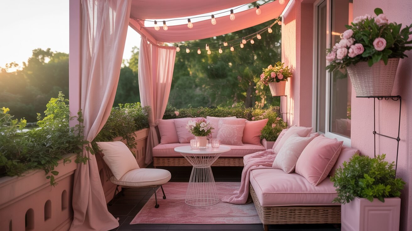 realistic photo of a pink balcony aesthe FBRSk7G9TEWm6QGiudkYnA 0srit4X0RB63LhIHPaijHQ