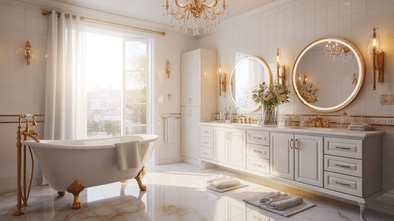 white and golden bathroom 1 ultra realistic cinematic portrait photo IgXmRJXmQ6Oaq2tf3 hEQ 5n2MFRx8T9GL LjUFB2weQ
