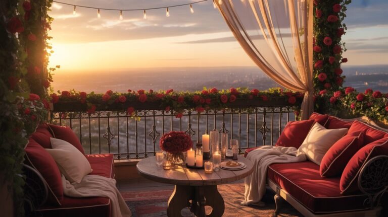 red romantic balcony 17 red romantic balcony