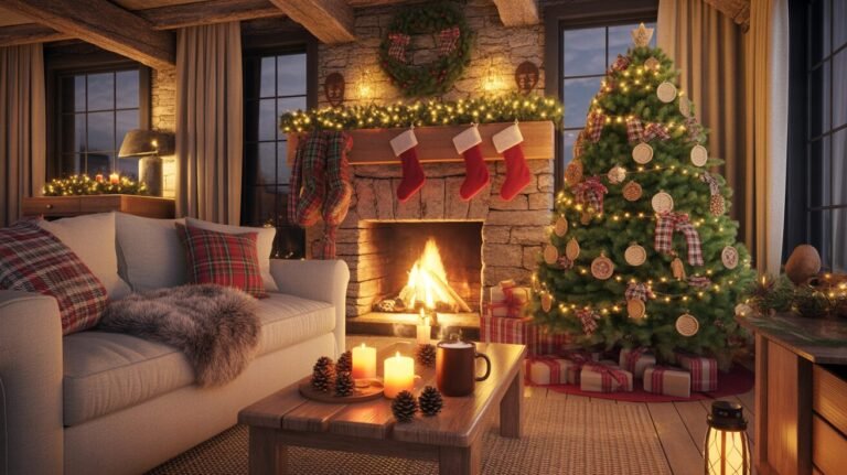 cozy rustic Christmas living room 23 cozy rustic Christmas living room