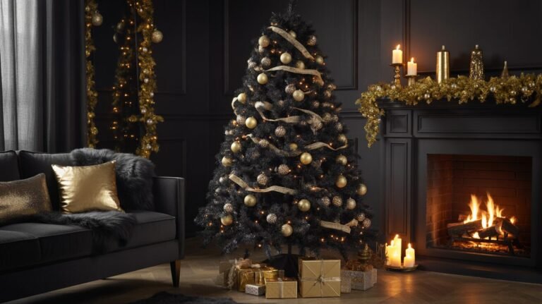 Black Christmas living room ideas 1 Black Christmas living room ideas
