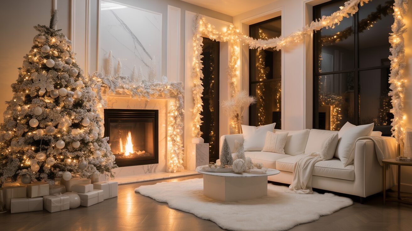 White christmas decor ideas 1 a realistic photograph of a luxurious li LfK6COV6ToWS6fJ y8kAXQ sqEFcTlgRjSnILp6waCZrQ