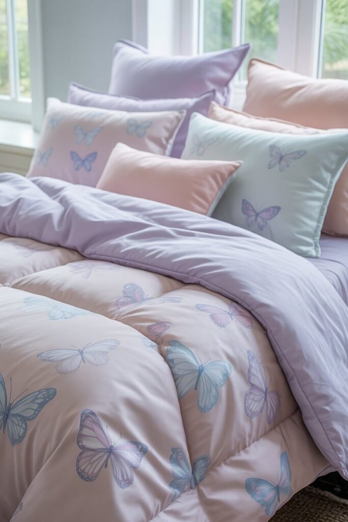 Butterfly-themed bedroom ideas 5 butterfly-themed bedroom pastel bedding
