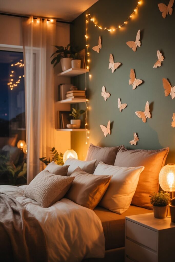 Butterfly-themed bedroom ideas 14 butterfly-themed bedroom ambient lighting