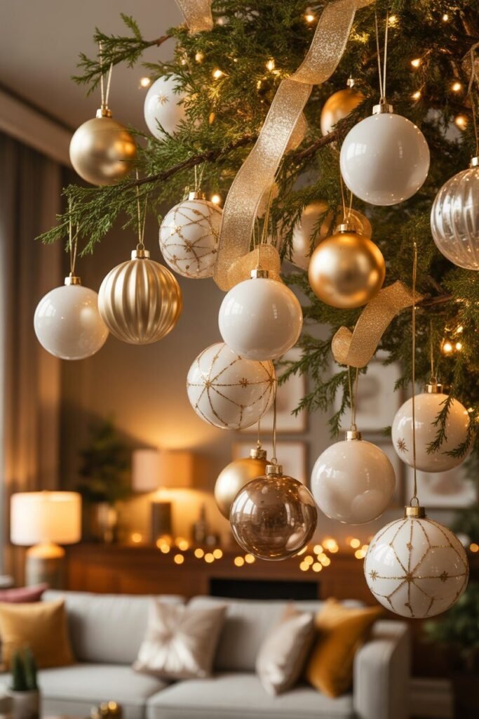 White christmas decor ideas 4 white christmas decor ideas gold ornaments