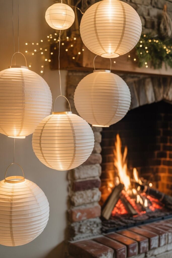 White christmas decor ideas 23 white christmas decor ideas lanterns