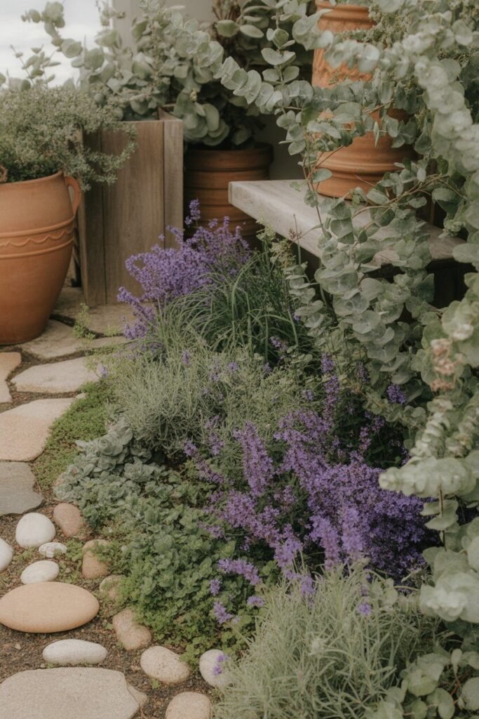 earthy colors mystical garden nook