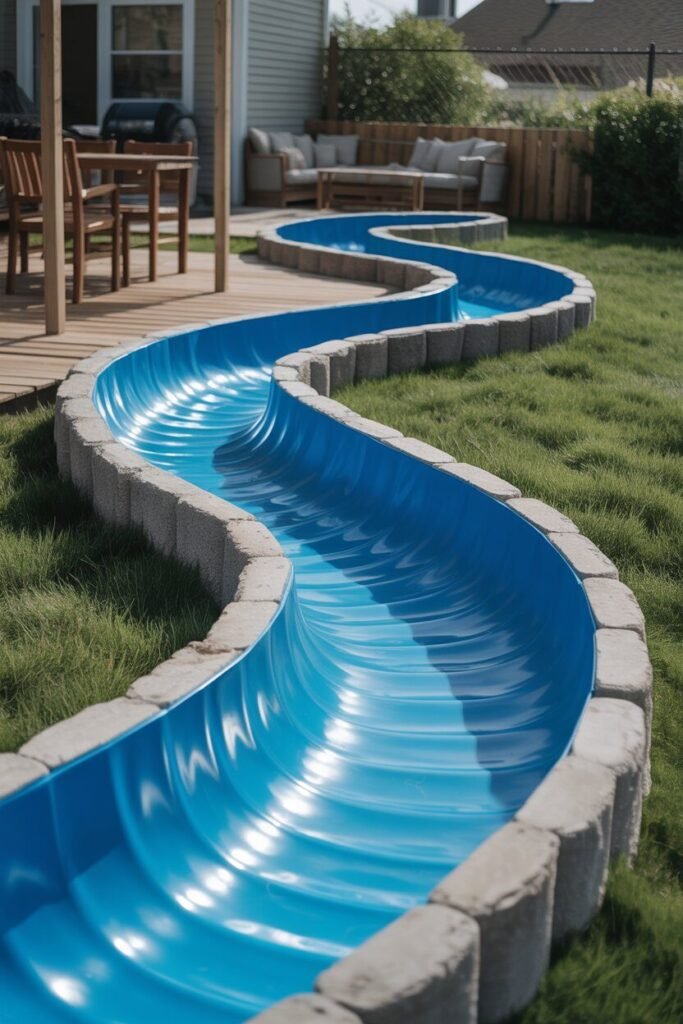 affordable backyard lazy river pool materials