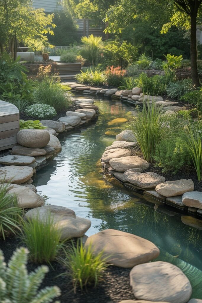 affordable backyard lazy river pool landscaping