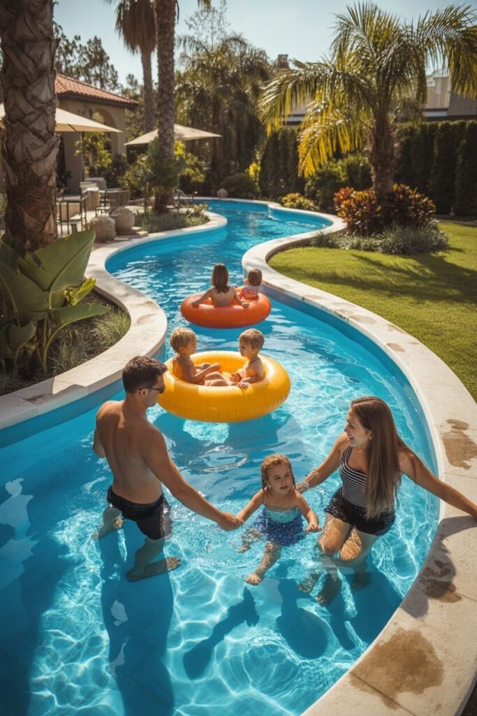 affordable backyard lazy river pool family fun