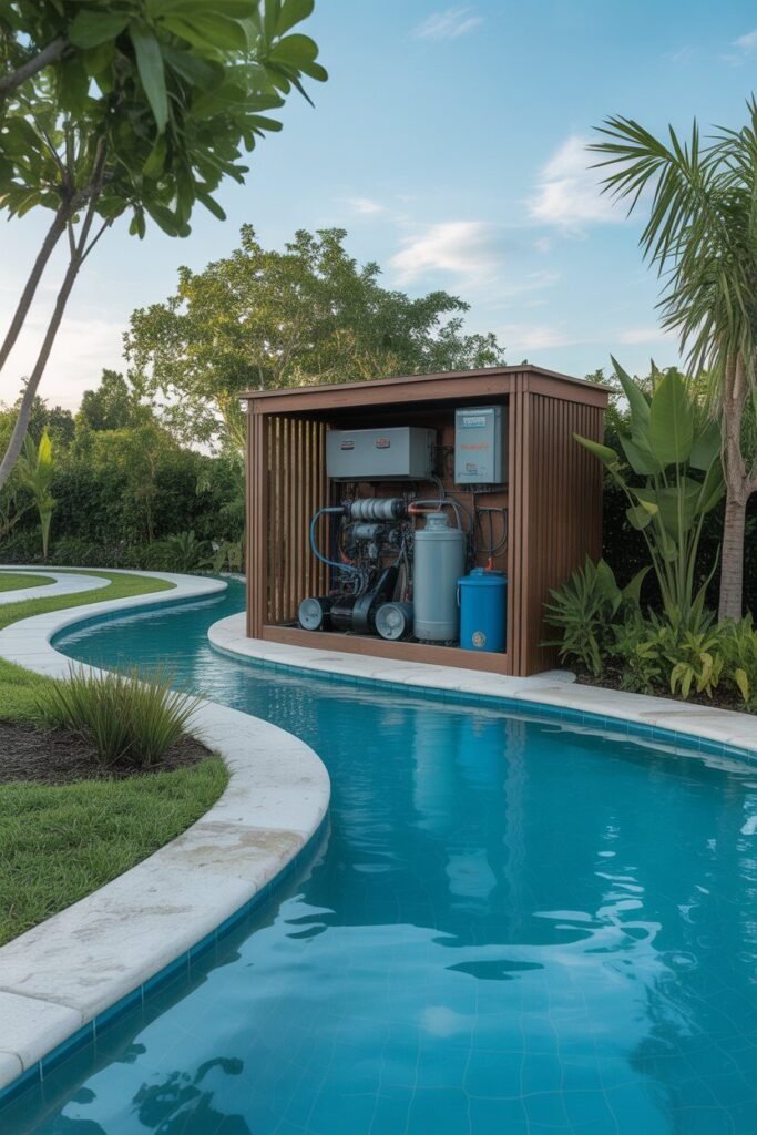 affordable backyard lazy river pool maintenance