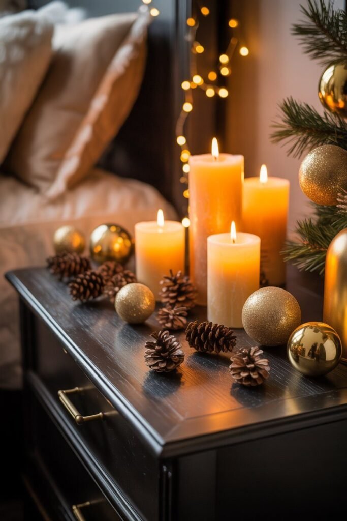 Dreamy bedroom for Christmas 8 Christmas nightstand dreamy bedroom