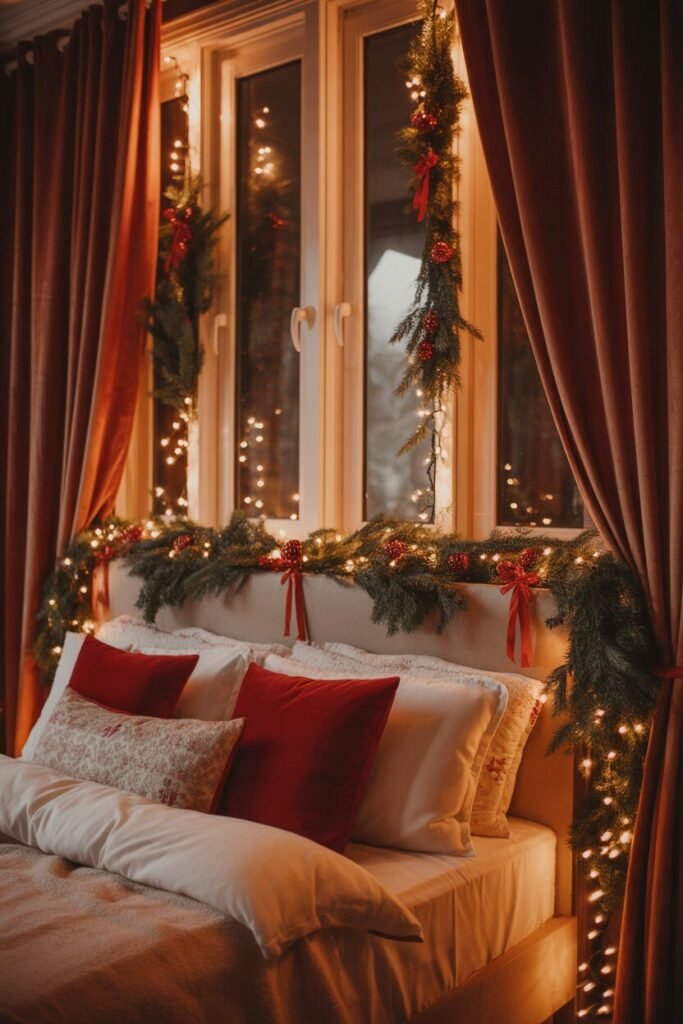 Dreamy bedroom for Christmas 12 holiday curtains dreamy bedroom for Christmas
