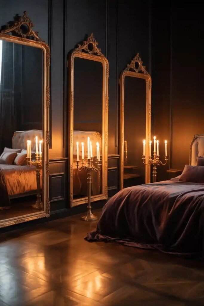 Luxury dark feminine aesthetic bedroom 6 luxury dark feminine gold mirrors