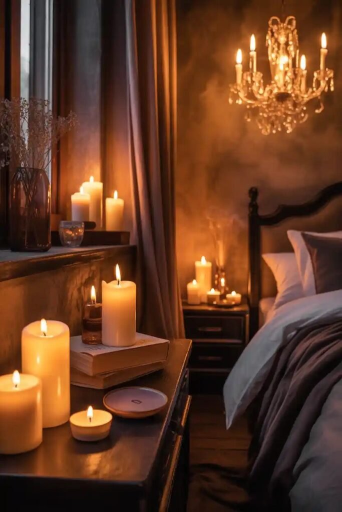 Luxury dark feminine aesthetic bedroom 7 luxury dark feminine warm lighting