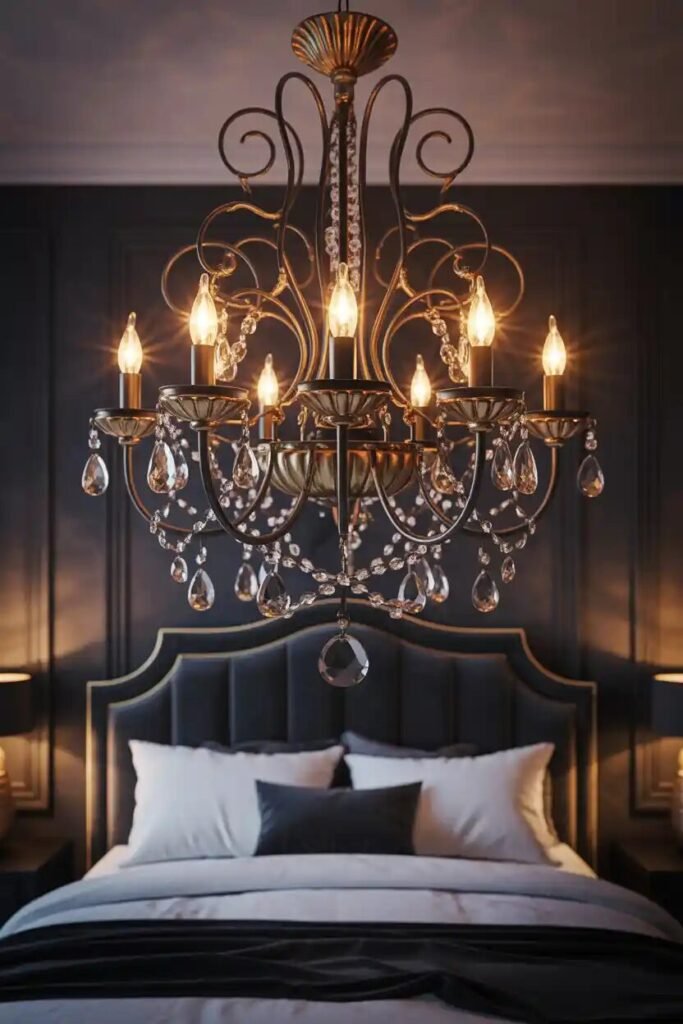Luxury dark feminine aesthetic bedroom 8 luxury dark feminine chandelier