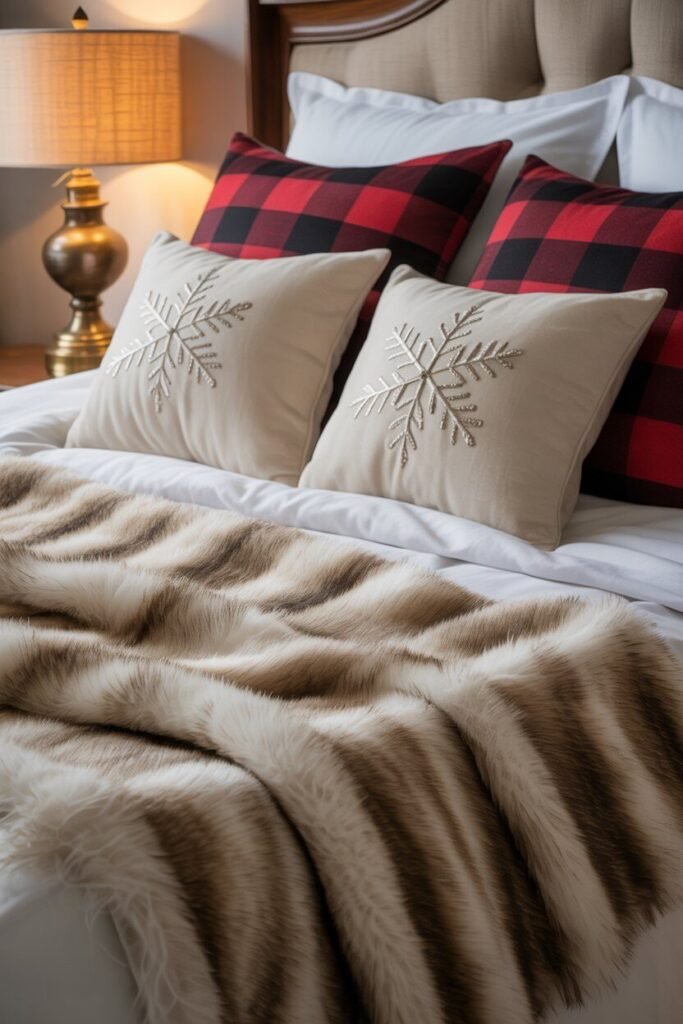 Dreamy bedroom for Christmas 15 Christmas pillows dreamy bedroom for Christmas