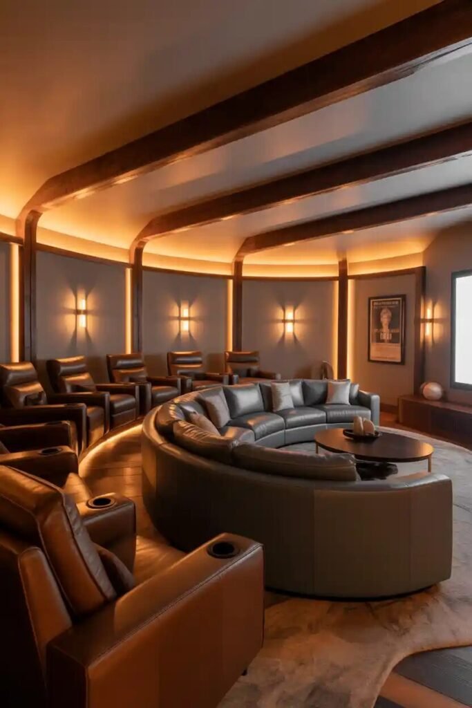 Cozy indoor movie theater setup 11 semi-circle cozy indoor movie theater setup