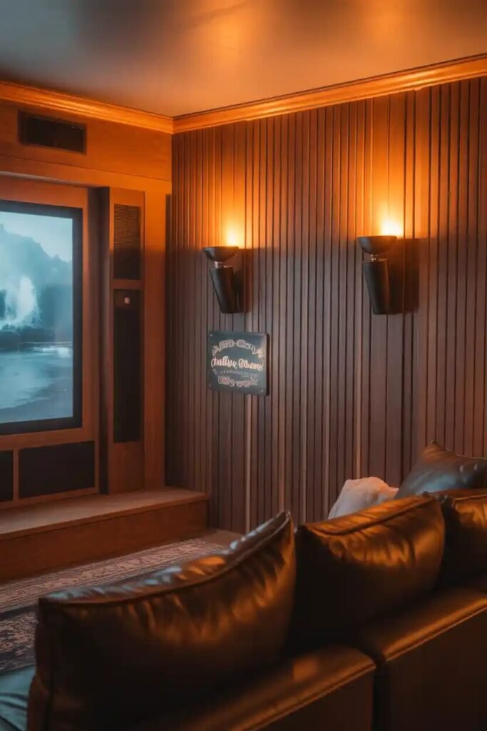 Cozy indoor movie theater setup 13 wall sign cozy indoor movie theater setup