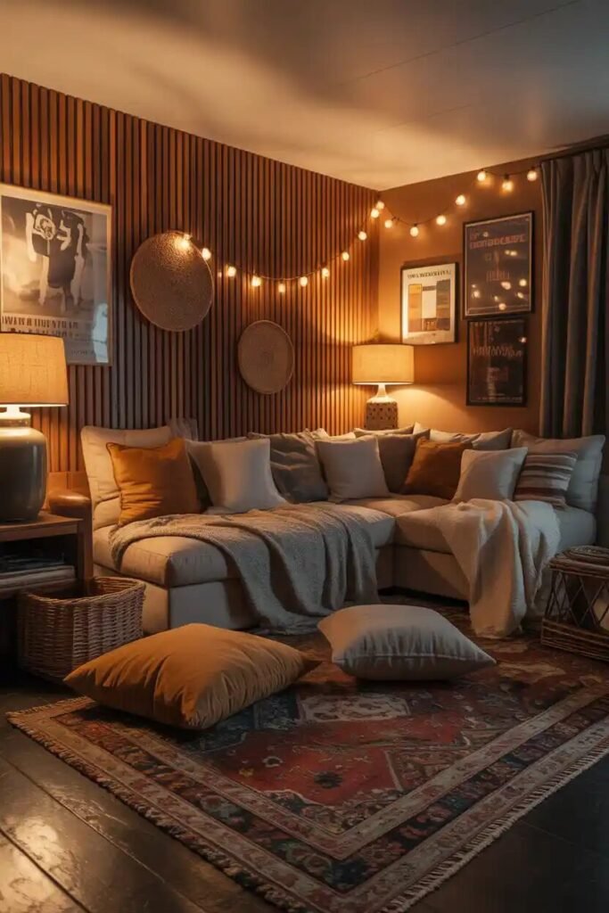 Cozy indoor movie theater setup 17 acoustics cozy indoor movie theater setup