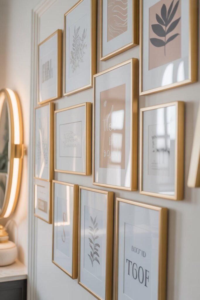 luxurious vanity setup wall art